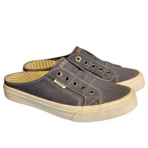 Taos Footwear Blue Canvas Slip-On Sneakers Womens Size 8